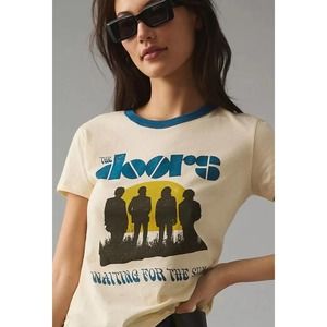 Anthropologie The Doors Ringer Tee By Letluv Band Tee